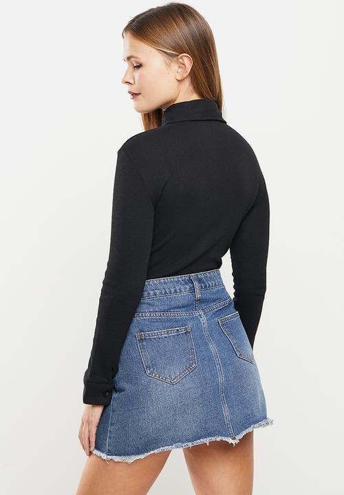 Trendyol - Basic knitted shirt - black