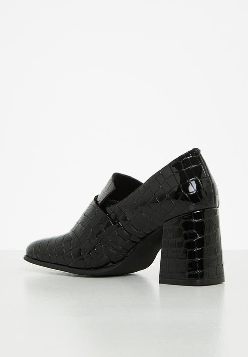 Jeffrey Campbell - Faithful - black croco patent