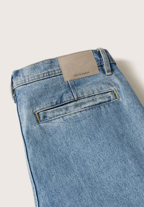 MANGO - Egeo Loose Cargo Jeans  - Open Blue