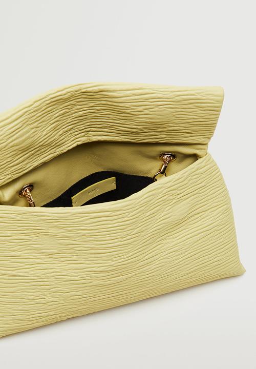 MANGO - Texture cross-body bag - lime