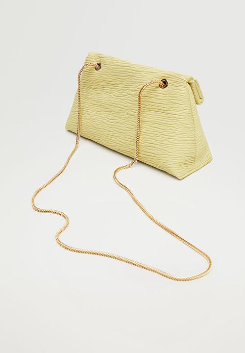 MANGO - Texture cross-body bag - lime