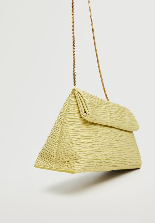 MANGO - Texture cross-body bag - lime