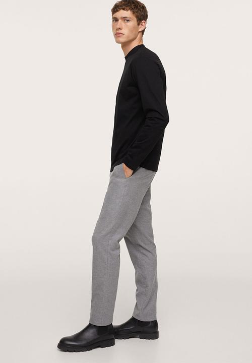 MANGO - Javi Long sleeve cotton t-shirt - Black