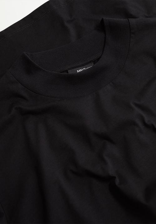MANGO - Javi Long sleeve cotton t-shirt - Black