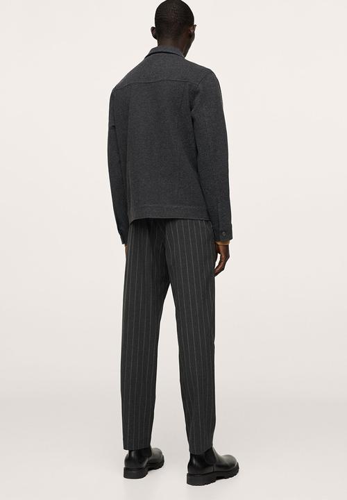 MANGO - Rosa Pocket textured Sweatjacket - Charcoal