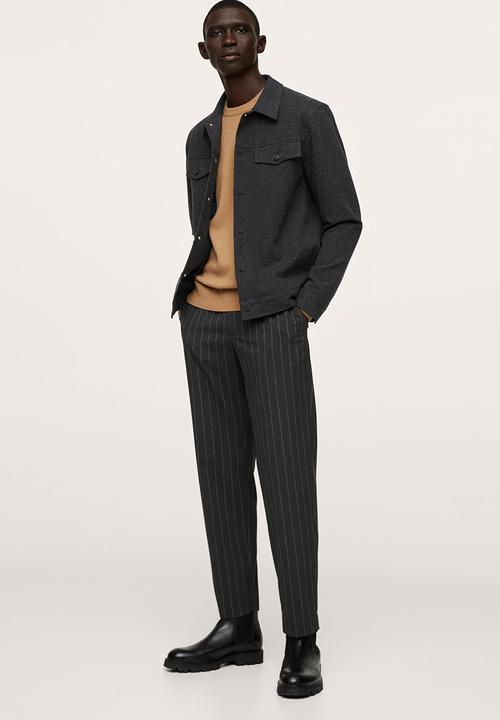 MANGO - Rosa Pocket textured Sweatjacket - Charcoal