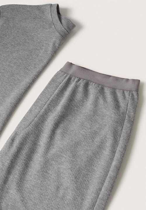 MANGO - Pajama pack  Lux Long Merlo - Grey