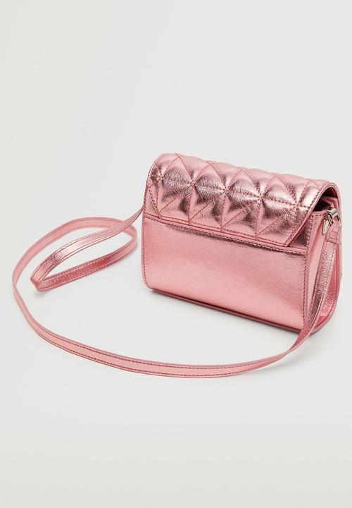 MANGO - Metallic padded bag - pink