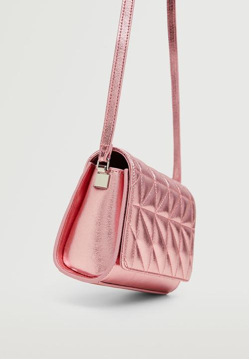 MANGO - Metallic padded bag - pink