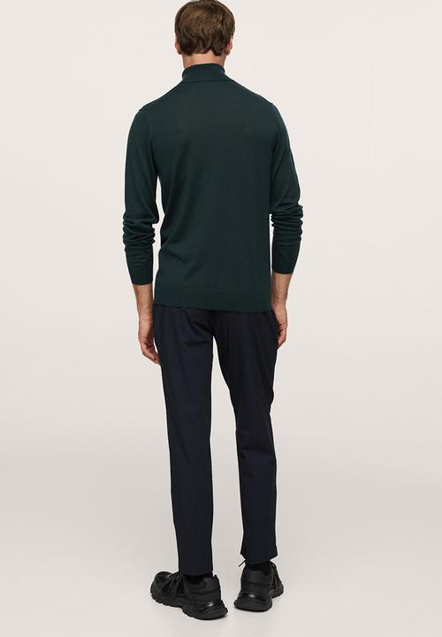 MANGO - Willyt Turtleneck Wool Knitwear  - Green