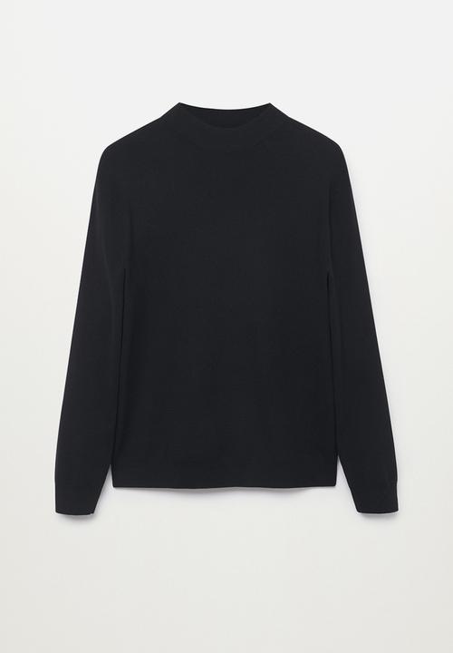 MANGO - Magnum High collar Knitwear- Black
