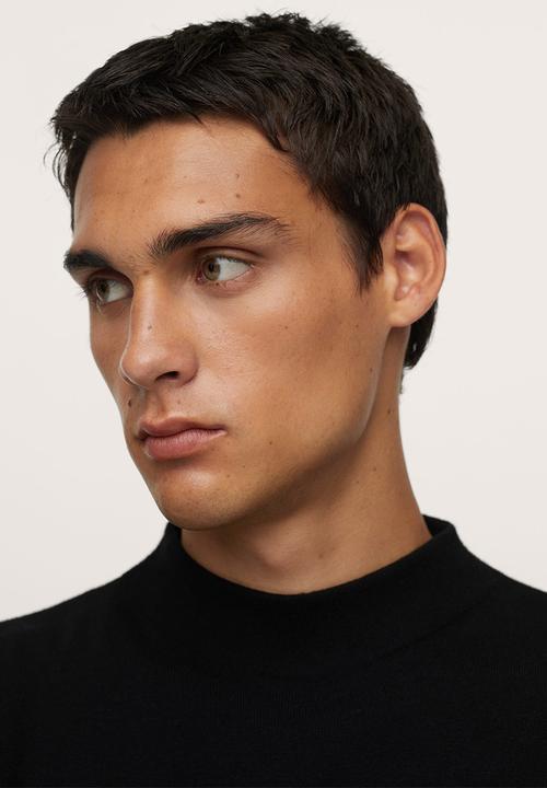 MANGO - Magnum High collar Knitwear- Black