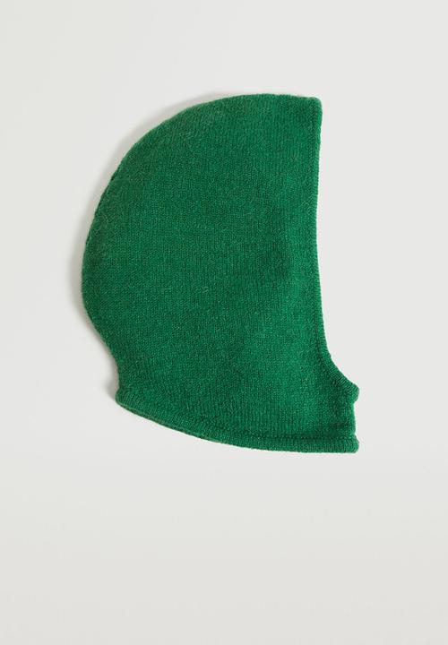 MANGO - Knitted balaclava hat - green