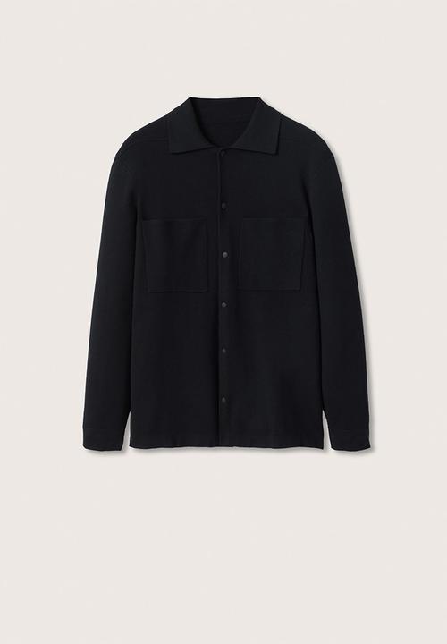MANGO - Magnumc Pocket knit Cardigan - Navy