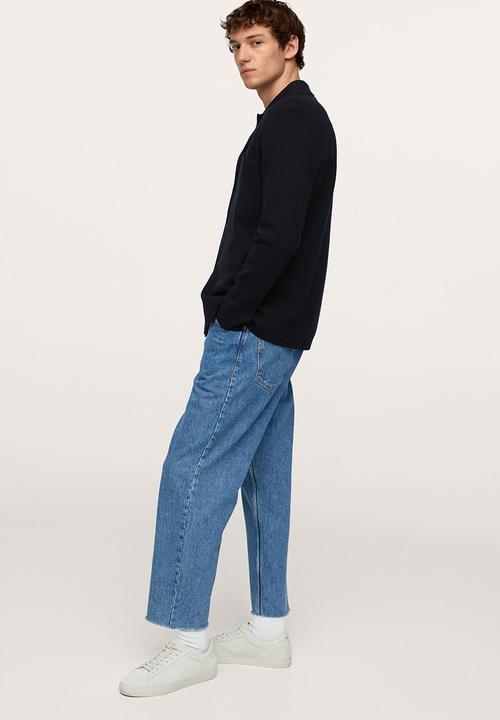 MANGO - Magnumc Pocket knit Cardigan - Navy