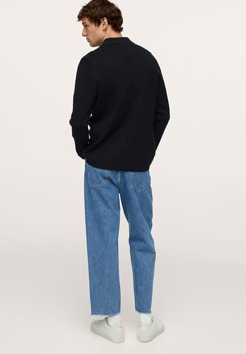 MANGO - Magnumc Pocket knit Cardigan - Navy