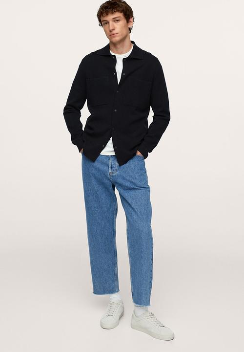MANGO - Magnumc Pocket knit Cardigan - Navy