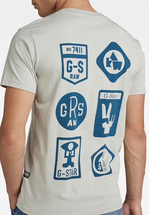 G-STAR - Multi shield back gr r T-shirt - mineral gray