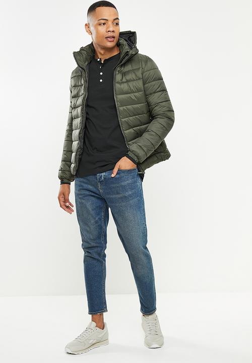 Superdry. - Lightweight essntial long sleeve henley - black