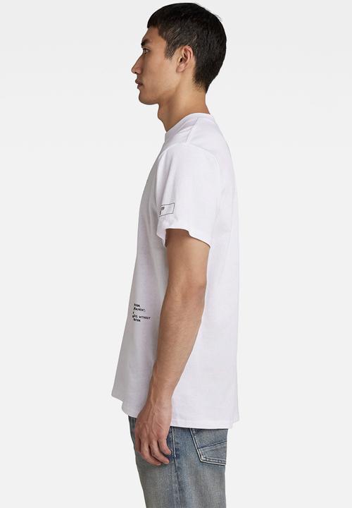 G-STAR - Multi graphic loose r T-shirt - white