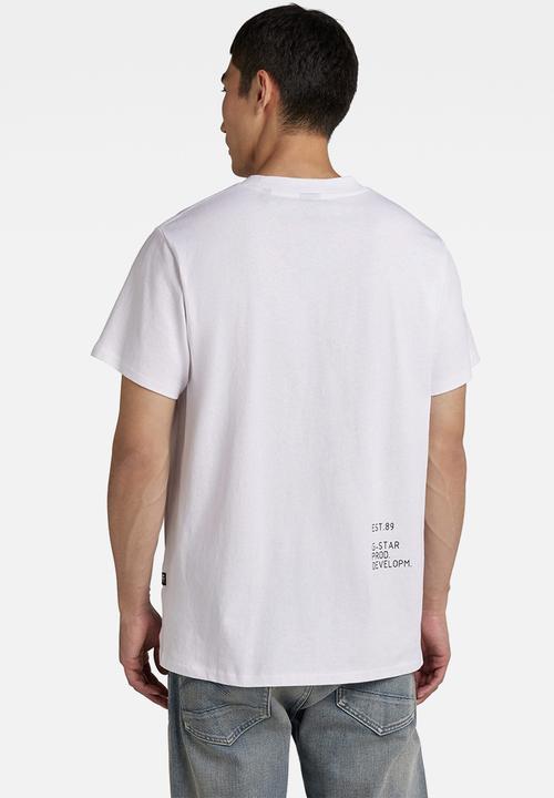 G-STAR - Multi graphic loose r T-shirt - white