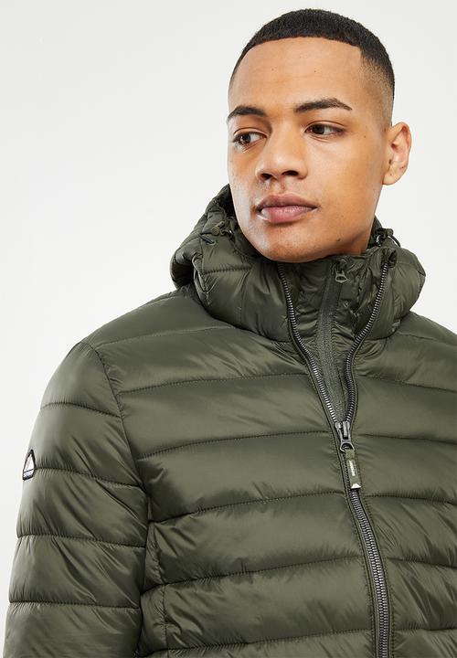 Superdry. - Classic fuji puffer jacket - dark moss