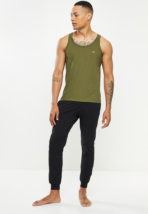 Diesel  - Umtk-johnny-tube vest 2 pack - navy & khaki