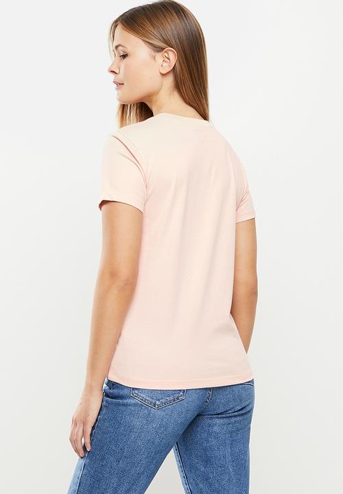 Vans - Wm flying v crew tee - peach whip