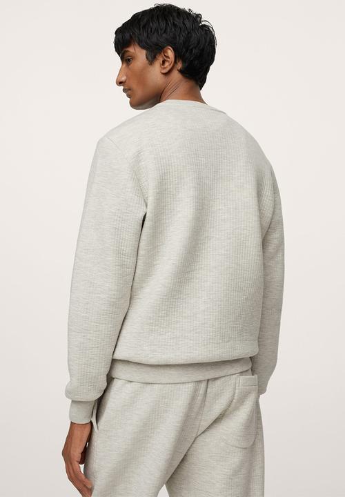 MANGO - Pyjama barbo lounge sweat top - pastel grey