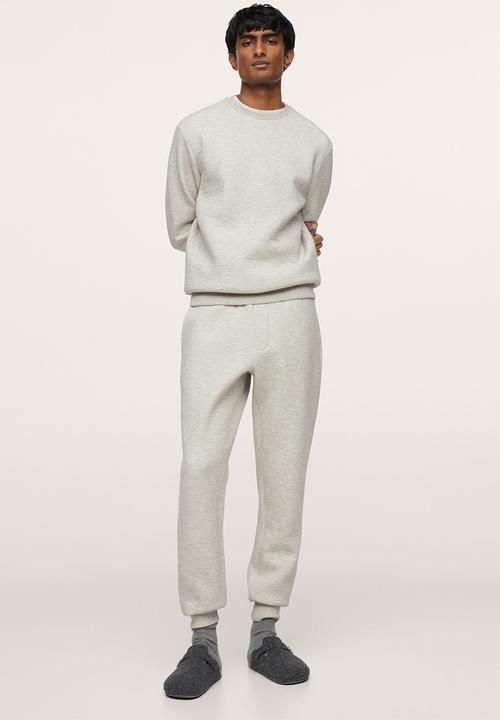 MANGO - Pyjama barbo lounge sweat top - pastel grey