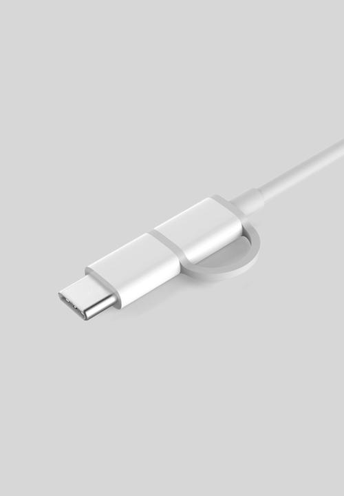 ZMI - 2in1 usb type-a to microusb/type-c  cable - white
