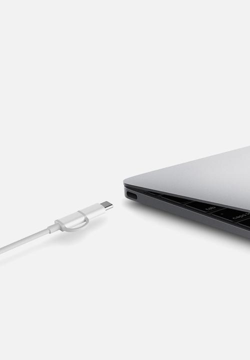 ZMI - 2in1 usb type-a to microusb/type-c  cable - white