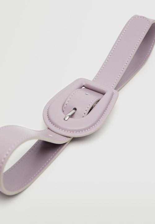 MANGO - Oval buckle belt - lilac