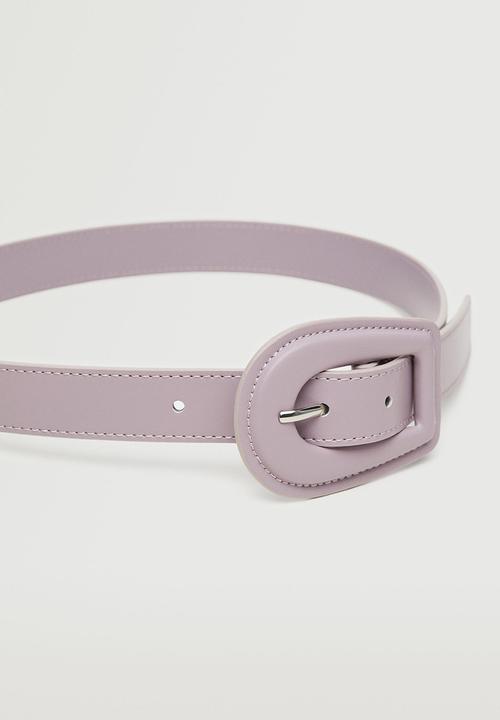 MANGO - Oval buckle belt - lilac