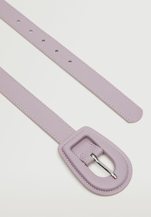 MANGO - Oval buckle belt - lilac