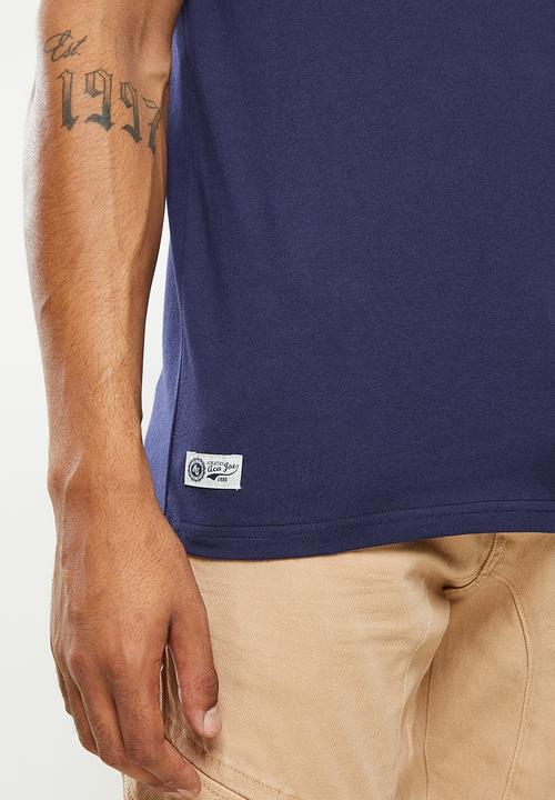 Aca Joe - Center logo printed tee - navy
