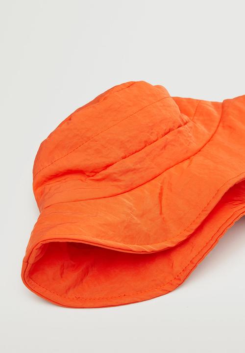 MANGO - Quilted bucket hat - orange
