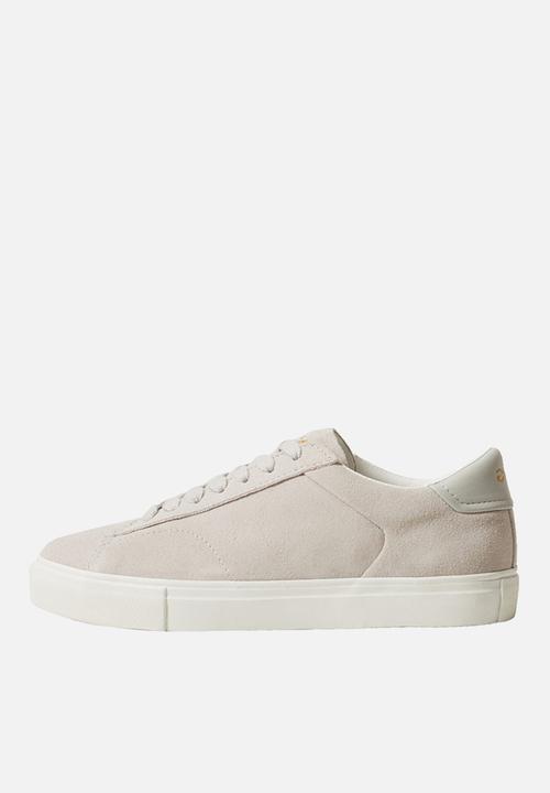 MANGO - Metro1 leather lace-up sneaker - light / pastel gray