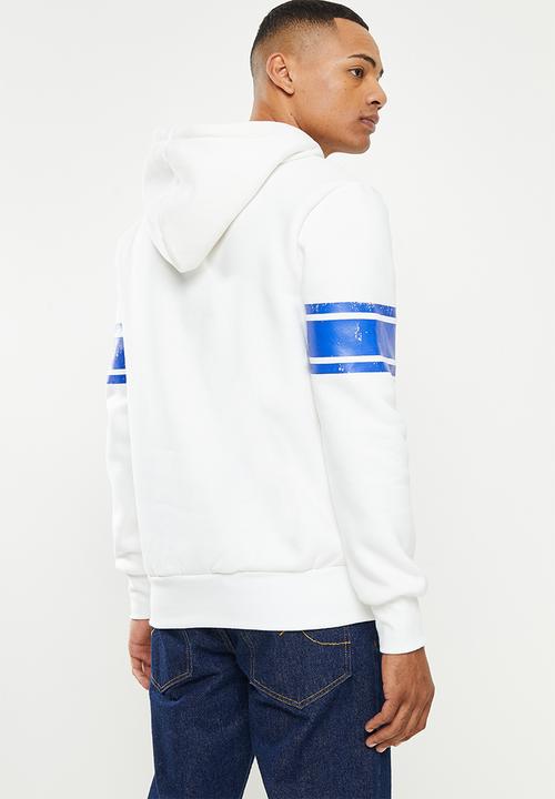 Aca Joe - Printed fleece hoodie - white