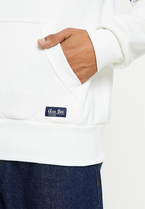 Aca Joe - Printed fleece hoodie - white