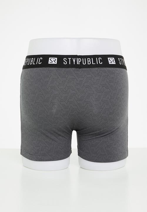 STYLE REPUBLIC - 2-Pack boxer briefs - grey