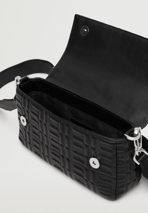 MANGO - Cross-body embossed bag - black