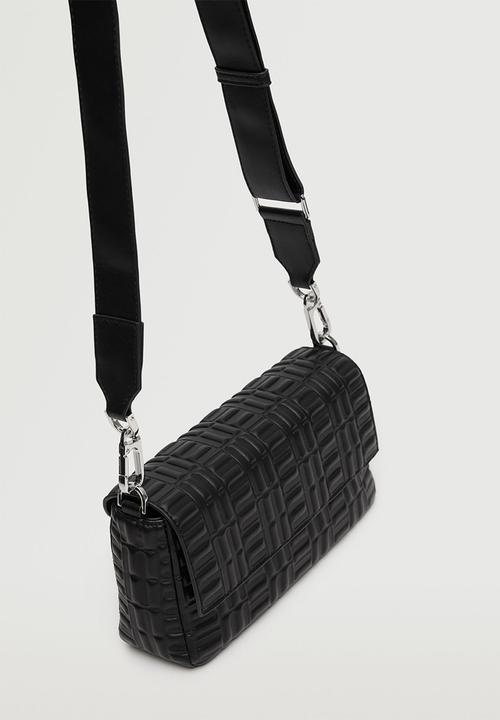 MANGO - Cross-body embossed bag - black