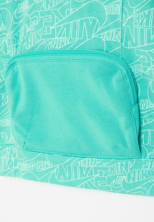 Nike - Nkb b nsw nike read aop hoodie - washed teal