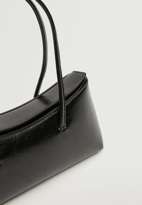 MANGO - Double handle baguette bag - black