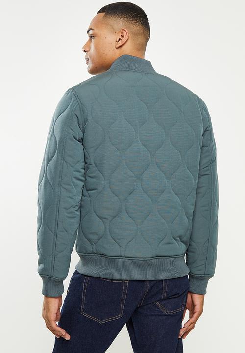 urban° - Urban nylon blend quilted  bomber  - eucalyptus