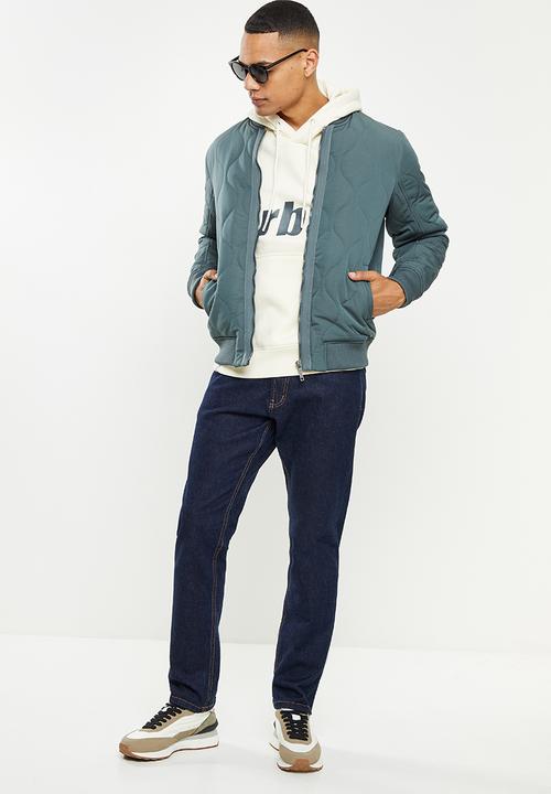 urban° - Urban nylon blend quilted  bomber  - eucalyptus