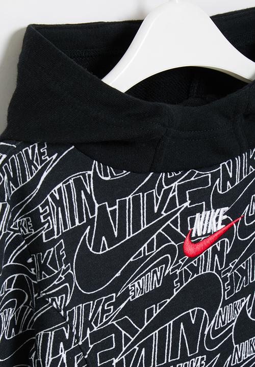 Nike - Nkb b nsw nike read aop hoodie - black