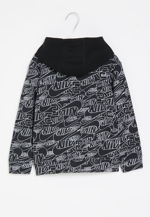 Nike - Nkb b nsw nike read aop hoodie - black