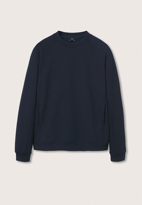 MANGO - Ibizac Pockets Thermoregulating Sweatshirt - Navy